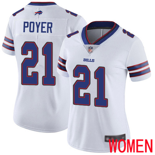 Women Buffalo Bills #21 Jordan Poyer White Vapor Untouchable Limited Player NFL Jersey